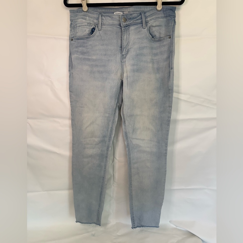 Old Navy Blue Skinny Jeans with Worn-In Look